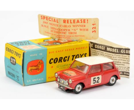 Corgi Toys 321 BMC Mini Cooper S "Rallye Monte-Carlo" - red including interior, white roof, silver trim, spun hubs and racing