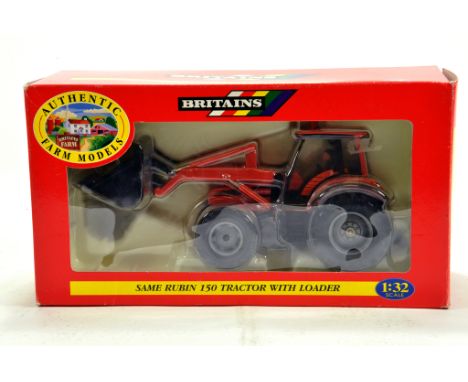 Britains 1/32 Farm issue comprising SAME Rubin 150 Tractor and Loader. NM to M in Box.