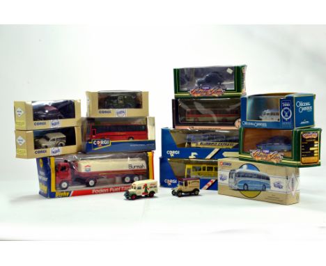 Assorted diecast group comprising various makers including Dinky, Corgi and others. Commercials and cars etc. VG to NM, mostl