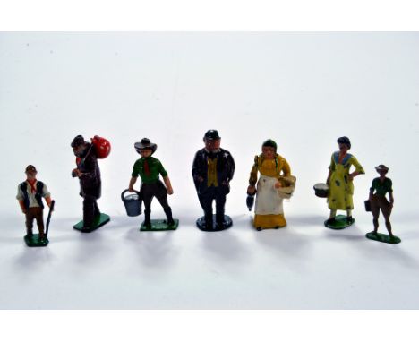 An interesting group of lead metal figures comprising Britains, Johillco and other issues. Generally VG to E with some scarce