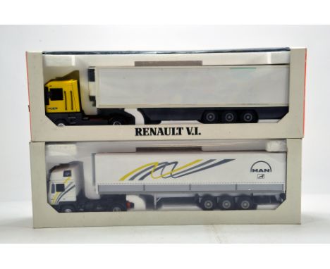 Duo of Diecast Truck issues from Eligor in 1/43 scale, comprising Renault and MAN models. E to NM to M in Boxes. (2)