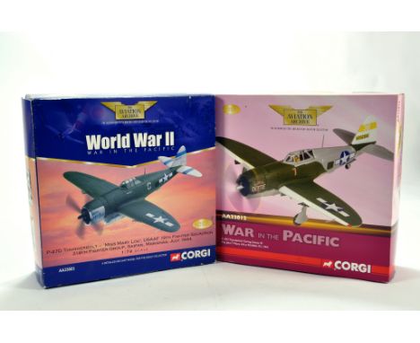 Corgi 1/72 Diecast Aircraft Issue Duo comprising No. AA33803 P-47D Thunderbolt USAAF plus No. AA33812 P-47D Thunderbolt Darin