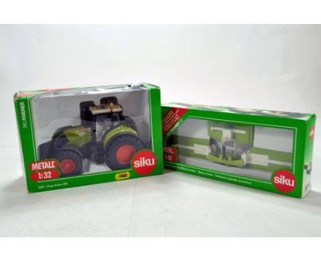 Siku 1/32 Farm Duo comprising Claas Axion 850 Tractor plus Claas Mowers Set. NM to M in Boxes. (2)