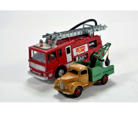 Dinky Duo comprising Fire Engine and Dinky Service Truck. VG to E. (2)