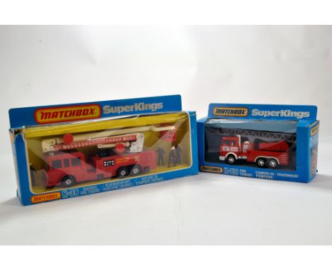 Matchbox Superkings Comprising No. K-39 Snorkel Fire Engine plus K-10 Fire Tender. NM in Boxes. (2)