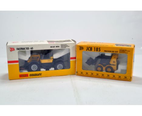 Joal 1/35 JCB Duo comprising Fastrac 155-65 Tractor plus JCB 185 Skid Steer Loader. NM to M in Boxes. (2)