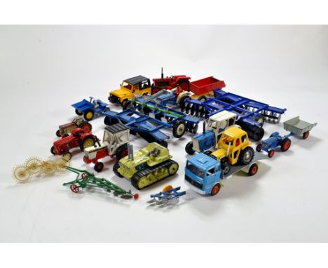 Misc assortment of Farm items comprising Tractor and Implement items. Various Makers. Britains etc. (qtY)