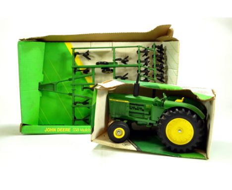 Ertl 1/16 Farm issue duo comprising John Deere 5020 Tractor plus Cultivator. E in Boxes. (2)