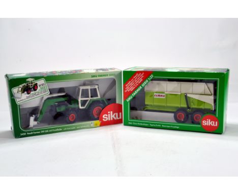 Siku 1/32 Farm diecast duo comprising Fendt 310 tractor plus Claas Tipping Trailer 