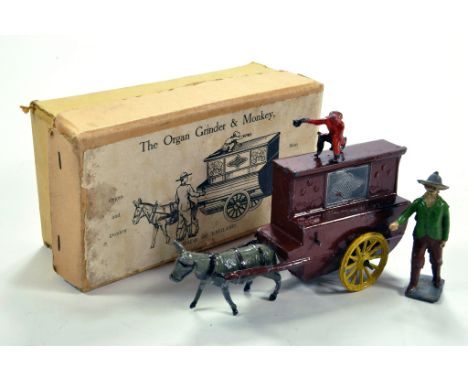 Charbens The Organ Grinder and Monkey Set comprising Organ, Donkey, Monkey with Bowl &amp; Organ Grinder. Generally G to VG i