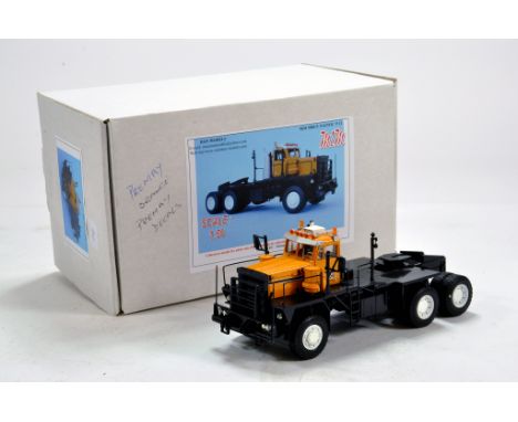 Dan Models (Romania) 1/50 truck issue comprising Resin Handbuilt Pacific P12 Oilfield Heavy Tow Tractor 6X6 in livery of Prem
