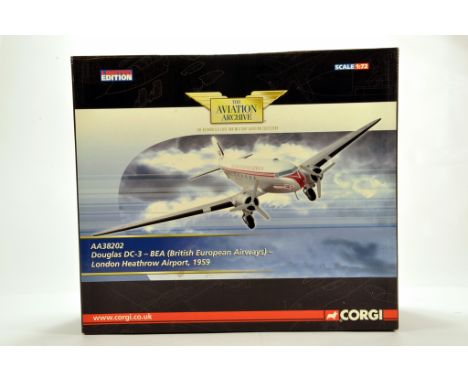 Corgi 1/72 Diecast Aircraft Issue comprising No. AA38202 Douglas Dc-3 BEA. E to NM in Box.