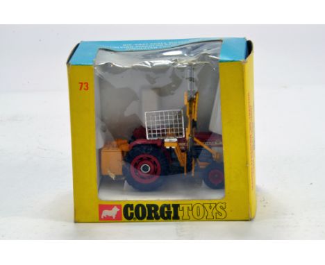 Corgi No. 73 Massey Ferguson 165 Tractor and Cutter Attachment. Generally G to VG in G Box.