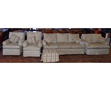 Multiyork 4 pc suite and similar pouffe Condition report: see terms and conditions