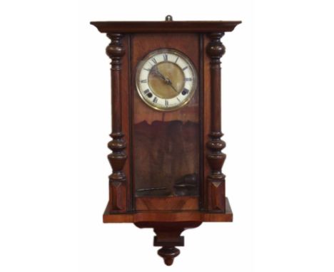 Edwardian 8 day wall clock Condition report: see terms and conditions