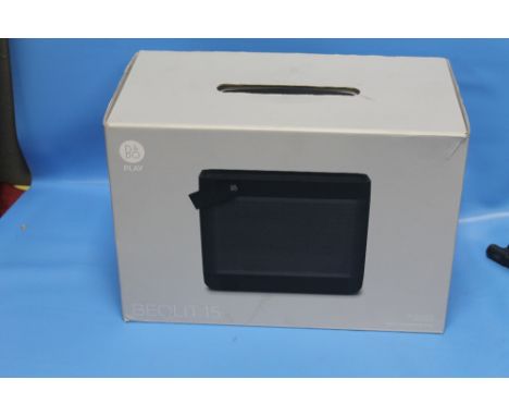 A BANG AND OLUFSEN BEOLIT 15 BLUE TOOTH SPEAKER, in original box