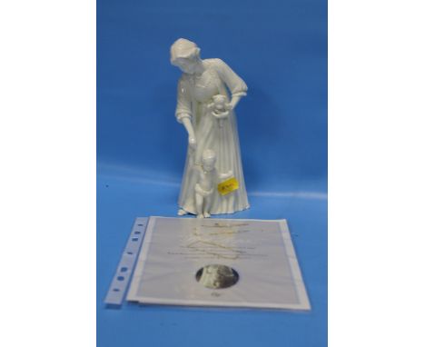 A ROYAL WORCESTER FIGURINE 'FIRST STEPS' WITH CERTIFICATE OF AUTHENTICITY