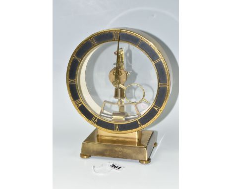 A KUNDO - KEININGER AND OBERGFELL ELECTRONIC MANTEL CLOCK,  large dial clock, made in West Germany, height 26cm (1) (Conditio