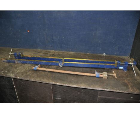 THREE SASH CRAMPS comprising of two Rolson 150cm in length and an adapted Record 13580 cm long (3(