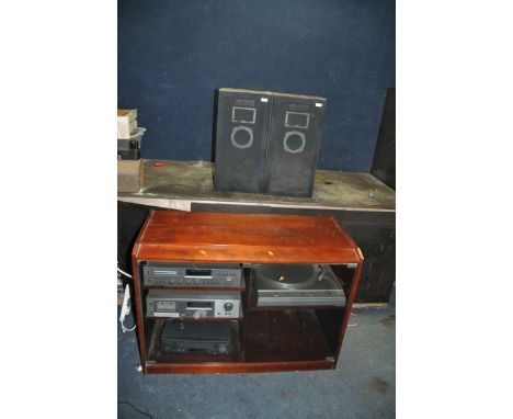 MOSTLY AKAI VINTAGE COMPONENT HI FI EQUIPMENT comprising of an AA-R31L amplifier (worked for five mins then fused), a CS-F11 