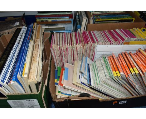 FOUR BOXES OF BOOKS, MAPS AND ATLASES, subjects include Motoring including Haynes Manuals, British and World Atlases, Road At