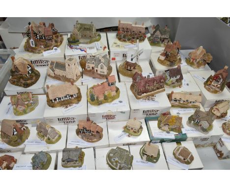 THIRTY ONE BOXED LILLIPUT LANE SCULPTURES FROM THE MIDLANDS COLLECTION, comprising Tudor Court (deeds), Sulgrave Manor (deeds