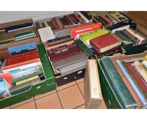 SIX BOXES OF BOOKS, approximately one hundred and fifty books to include antiquarian and vintage titles, with others on the s