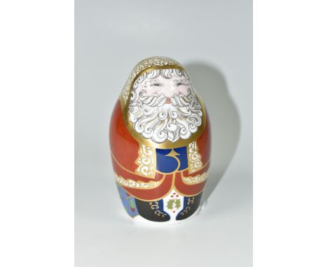 A ROYAL CROWN DERBY EXCLUSIVE SIGNATURE EDITION OF 750  IMARI PAPERWEIGHT, Santa Claus issued 1997-2002, launched for Christm