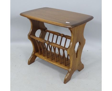 An Ercol elm magazine/occasional table, 55cm x 50cm x 35cm 