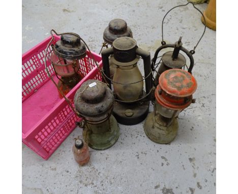 4 Vintage Tilley lamps, and 2 hurricane lanterns (6) 