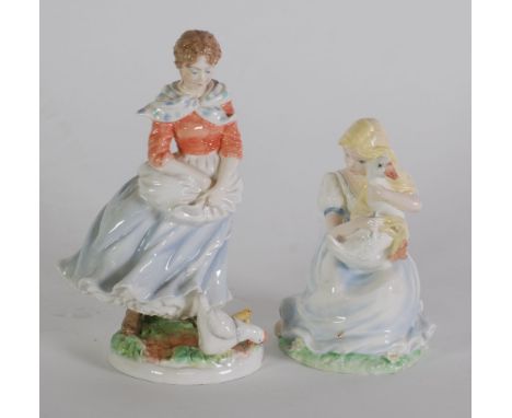 ROYAL WORCESTER LIMITED EDITION CHINA FIGURE 'A FARMER'S WIFE' from the 'Old Country Ways' series, 8" (20.3cm) high together 