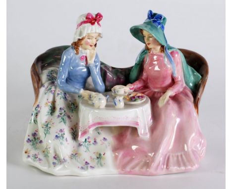 ROYAL DOULTON CHINA GROUP 'AFTERNOON TEA', HN1747, 5 1/2" (14cm) high, printed and painted marks  C/R -  Handle missing to te