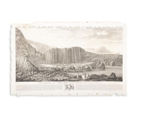 SUSANNA DRURY (18TH CENTURY, FL. 1733 - 1770)'The East Prospect of the Giants Causeway' Engraving, 41 x 69cmUnframedWith part