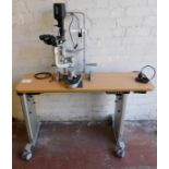 Haag Streit BQ900 Slit Lamp LED on Rini Wheelchair Accessible Powered Table (Location: Bushey.