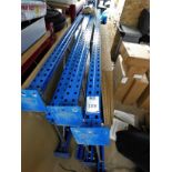 4 Boltless Metal Racking Uprights & 4 Chipboard Shelves (Location: Bushey. Please Refer to General
