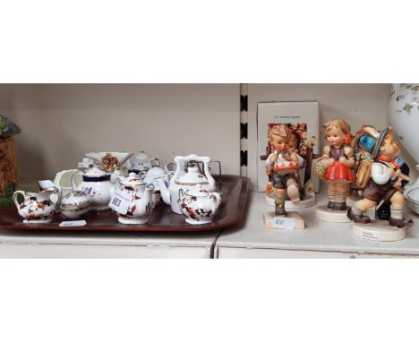 Collection of miniature Coalport and Hummel figures 