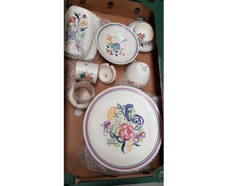 Poole pottery - 12 items including bowls, plates, trinket dishes etc. 