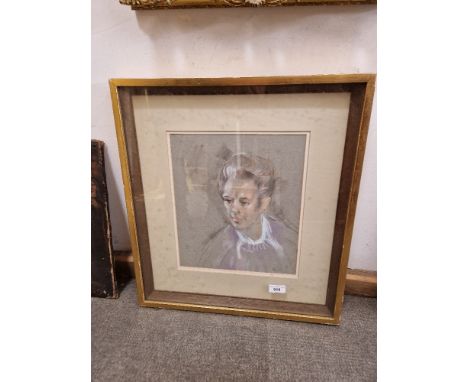 Harold Riley (British, 1934-2023), pastel portrait of a woman, 29cm x 34cm, signed 'Riley 70' to lower right, framed and glaz