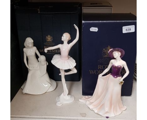 3 boxed Royal Worcester figurines ‘Bethany’ (Summer Romance series), Worcester Studio Ballet Class ‘Sophia’ and ‘Mother’s Lov