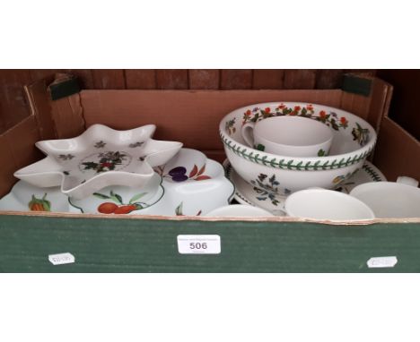Portmeirion - Seven pointed dish in The Holly & The Ivy design, Botanic Garden bowl (23cm diameter) and 6 further Portmeirion