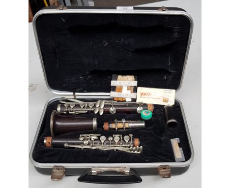 A Console clarinet with case. 