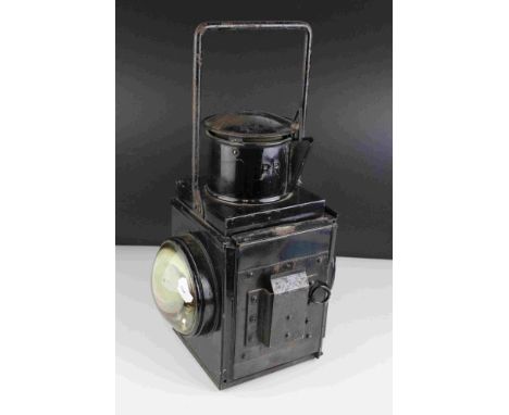 A large British Railways Guard Van twin Lense lamp. 