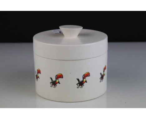 Guinness Toucans Carltonware Lidded Jar, 11cms high 