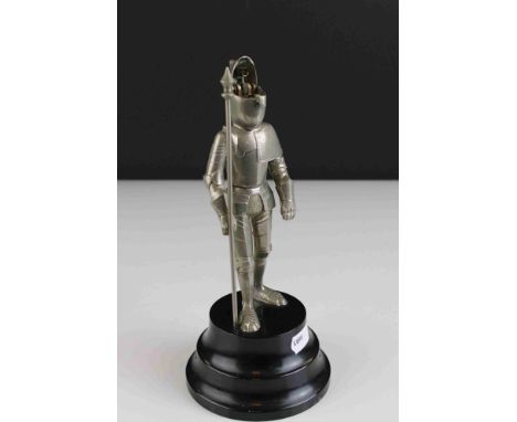 A German musical table cigarette lighter in the form of a knight. 