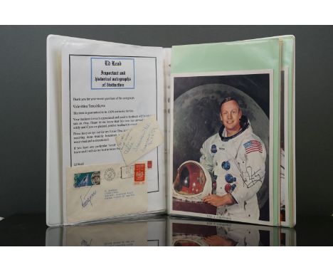A collection of space flight ephemera to include first day covers and signed photographs. 