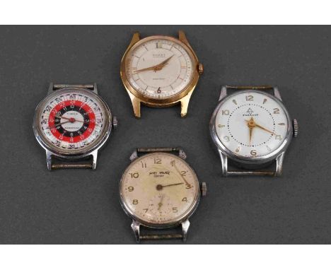A collection of four vintage gents manual winding watches to include a Ronet 17 Jewel, a James Walker Century, a Paragon and 