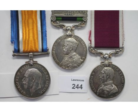 A SOMERSET LIGHT INFANTRY GT WAR-IGS-LSGC GROUP. A British War Medal named to 8334 C.Sjt C Mansey Som L I. India General Serv