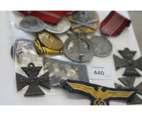 GERMAN MEDALS REPRODUCTION BADGES etc Reproduction High Seas Fleet and General Assault (75 ops) badges, also post war medals 