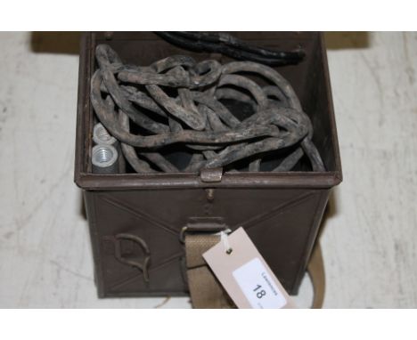 A MILITARY MORSE CODE/LAMP SET. Steel cased with khaki covering signalling lamp-morse code transmitter set. WW11 period lacki