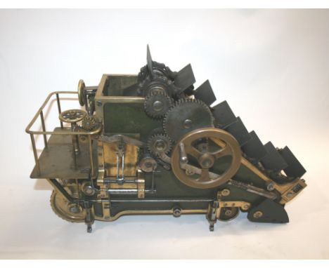 MODEL CANAL DREDGER - 1881 a very interesting working model of a Western County Canal Dredger, with a hand operated mechanism
